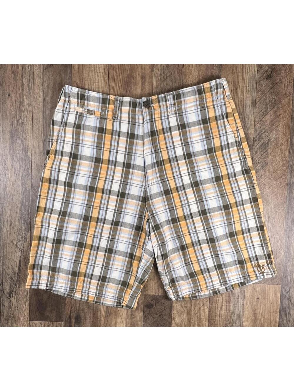Union Bay Vintage Y2K Grunge Men's Plaid Shorts 33 x 10" Baggy Fit Skater 00s